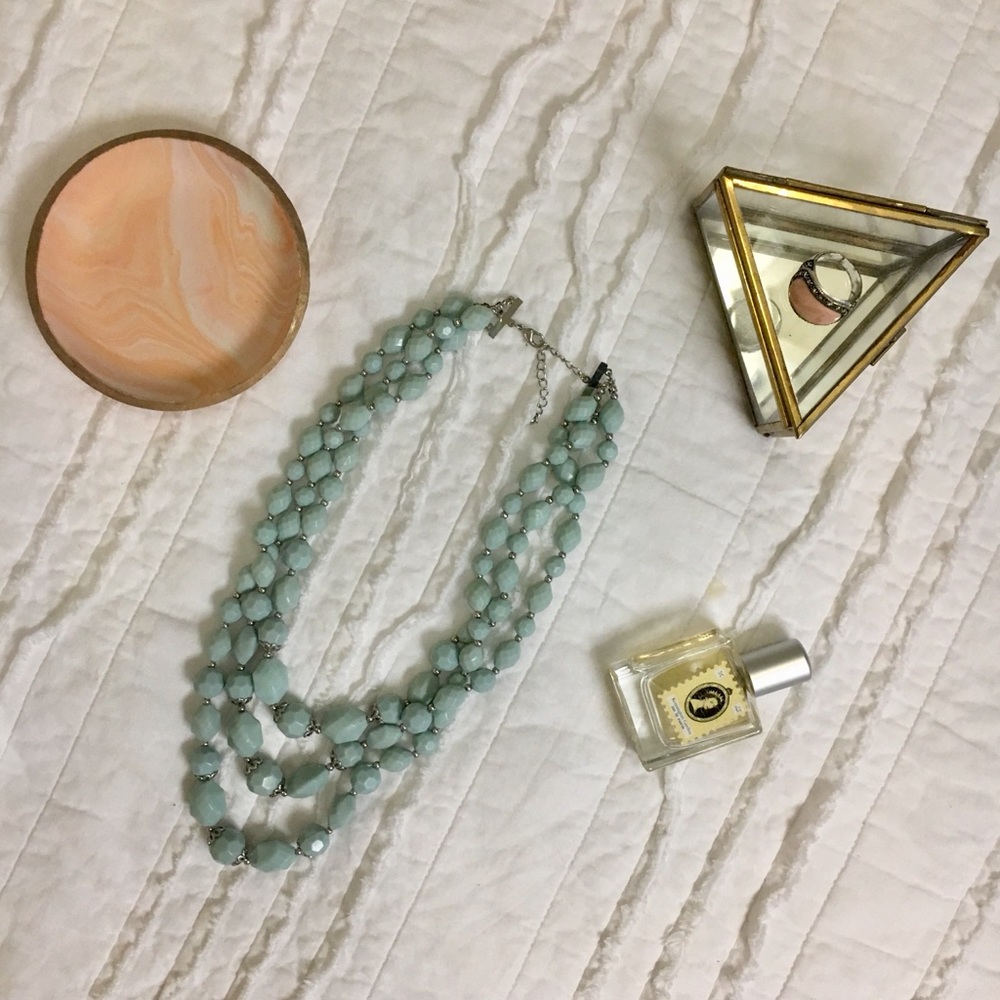 💍Tiffany Blue Multi Strand Statement Necklace